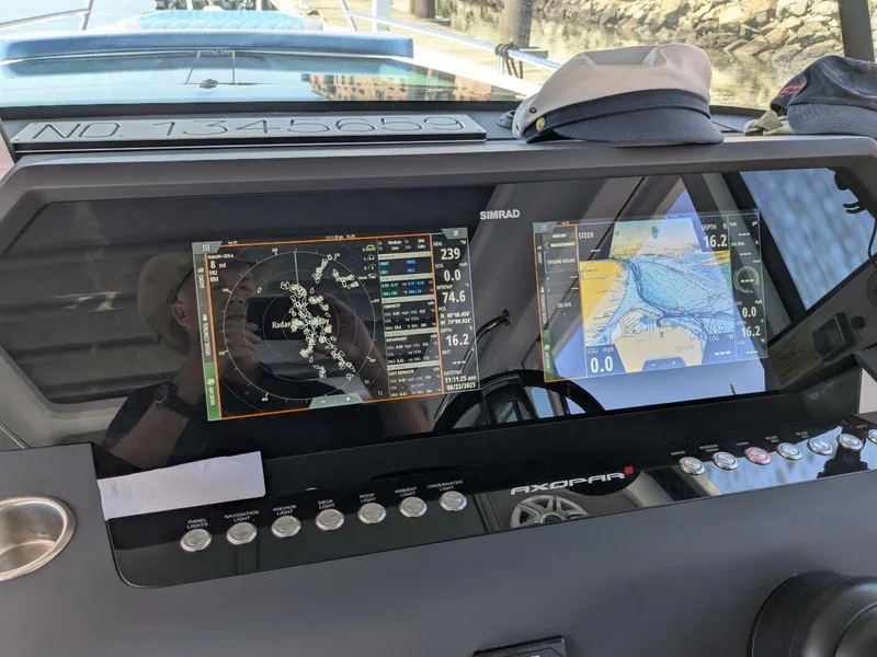 Slide: The Image of Axopar 37 Cross Cabin with Bench Seat, V10s 2024 - 5585102