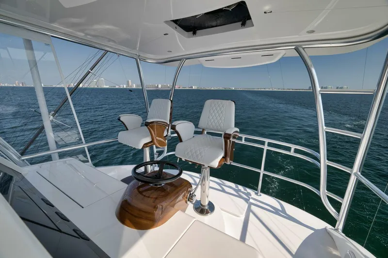 Slide: The Image of 2025 Viking 90 Convertible- NIKKI BELLA- Flybridge Helm - 5592707