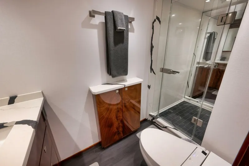 Slide: The Image of 2025 Viking 90 Convertible- NIKKI BELLA- Master Stateroom Head - 5592740