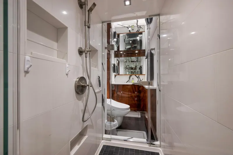 Slide: The Image of 2025 Viking 90 Convertible- NIKKI BELLA- Master Stateroom Head - 5592746