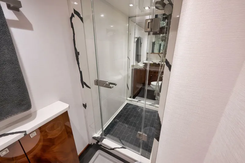 Slide: The Image of 2025 Viking 90 Convertible- NIKKI BELLA- Master Stateroom Head - 5592741