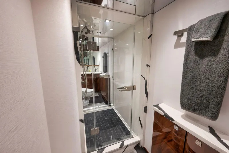 Slide: The Image of 2025 Viking 90 Convertible- NIKKI BELLA- Master Stateroom Head - 5592745