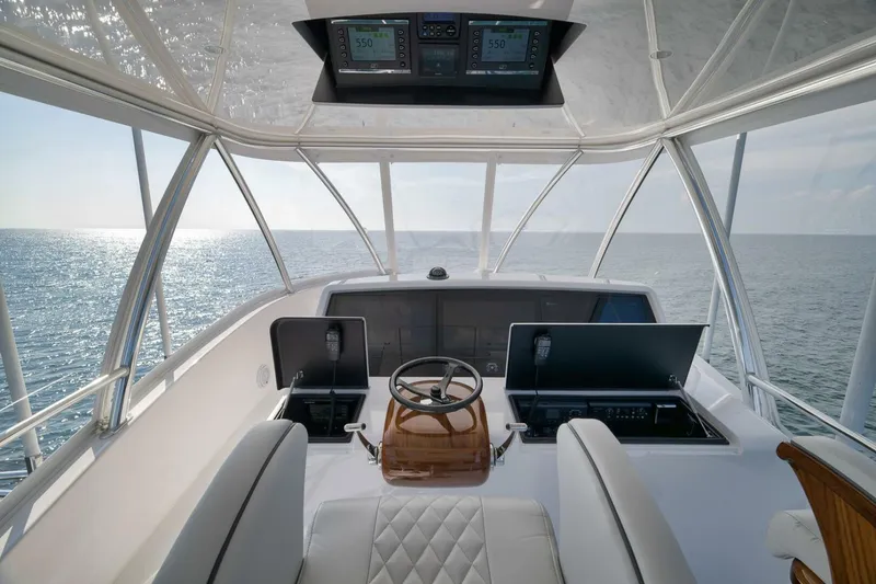 Slide: The Image of 2025 Viking 90 Convertible- NIKKI BELLA- Flybridge Helm - 5592685