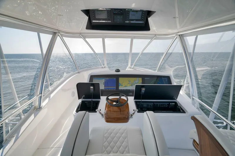 Slide: The Image of 2025 Viking 90 Convertible- NIKKI BELLA- Flybridge Helm - 5592693