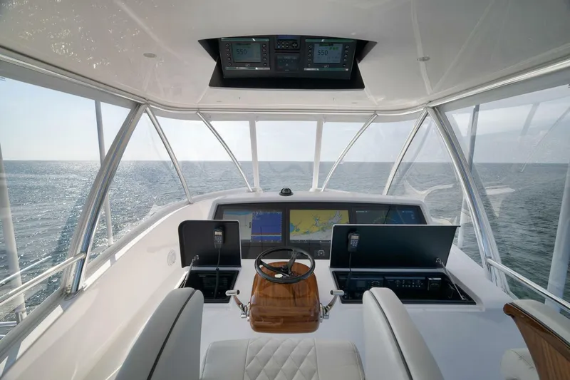 Slide: The Image of 2025 Viking 90 Convertible- NIKKI BELLA- Flybridge Helm - 5592694