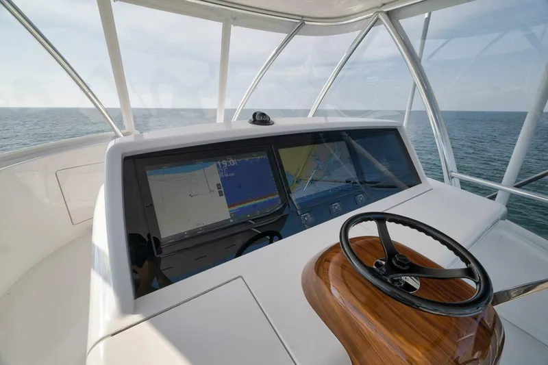 Slide: The Image of 2025 Viking 90 Convertible- NIKKI BELLA- Flybridge Helm - 5592699