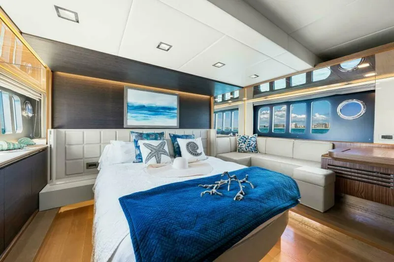 Slide: The Image of 2018 Absolute 60 Flybridge 'Mama's House' Master Stateroom - 5586474