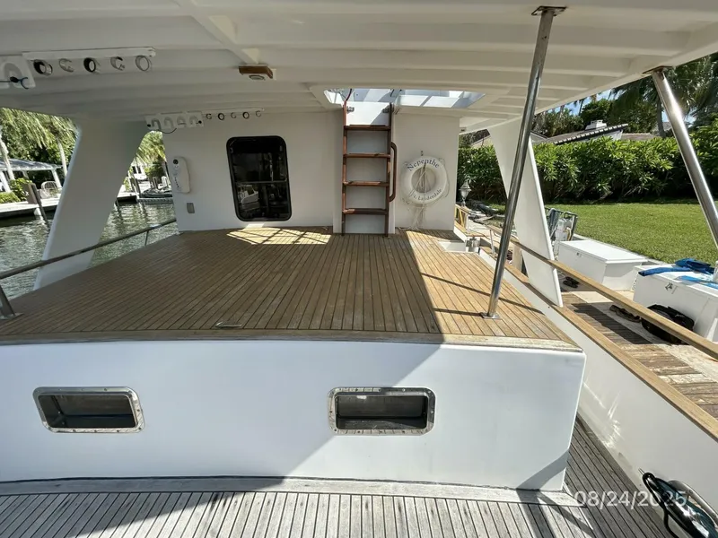 Slide: The Image of 48' DeFever trunk cabin forward - 5592286