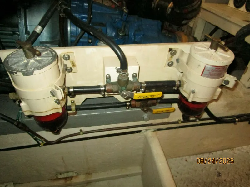 Slide: The Image of 48' DeFever starboard Racor fuel filters - 5592267