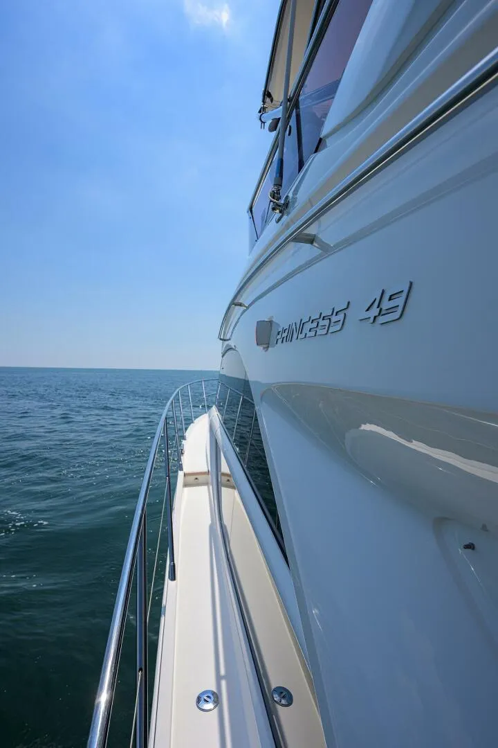 Slide: The Image of Princess F49 Chill- Companion Way 2018 Princess 49 Flybridge Chill - 5590131