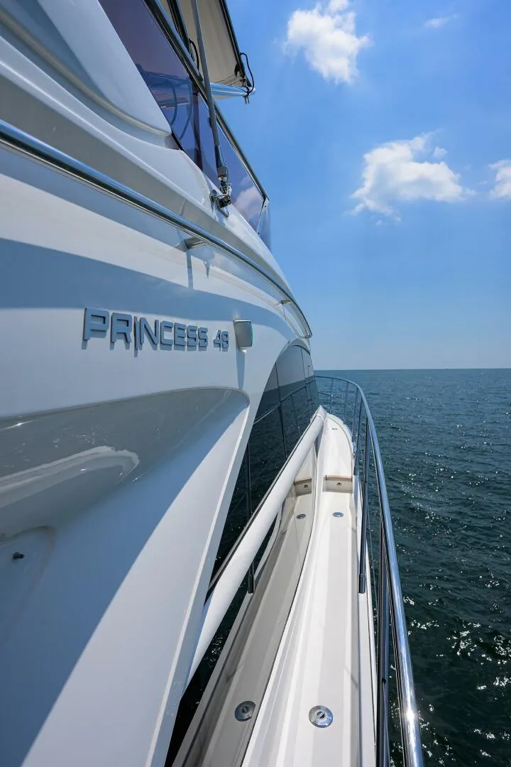 Slide: The Image of Princess F49 Chill- Companionway 2018 Princess 49 Flybridge Chill - 5590142