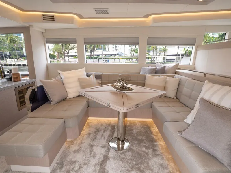 Slide: The Image of Alva OE 54 Salon Expansive Seating Area Ocean Eco 54 salon with U-shaped lounge and panoramic windows - 5603802