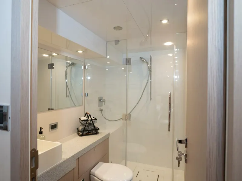 Slide: The Image of Alva OE 54 VIP Ensuite Ocean Eco 54 VIP ensuite bathroom with glass walk-in shower - 5603825