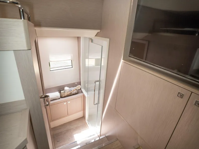 Slide: The Image of Alva OE 54 Master Ensuite Entrance Ocean Eco 54 master cabin ensuite entrance with modern design - 5603810