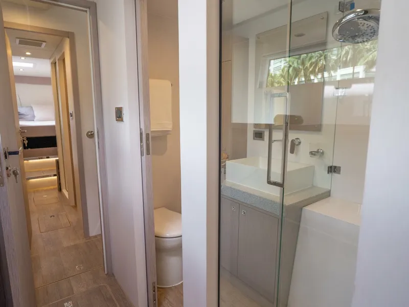 Slide: The Image of Alva OE 54 Port Aft Ensuite Ocean Eco 54 port aft ensuite with vanity and walk-in shower - 5603816