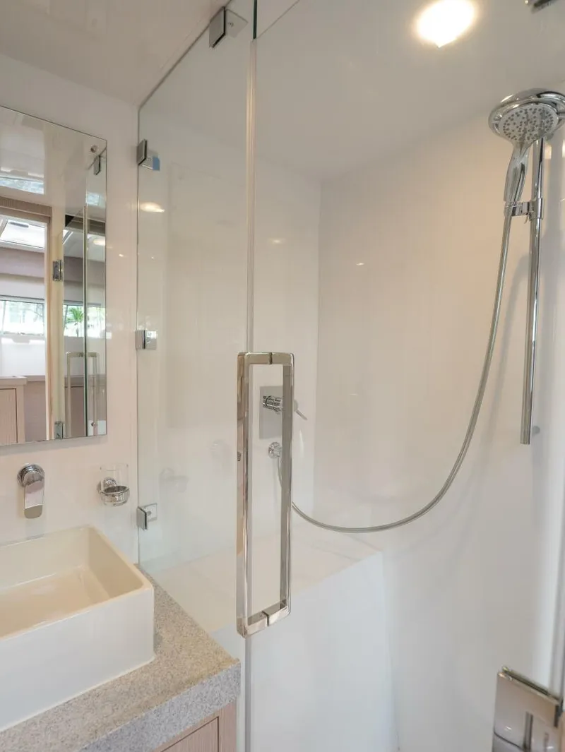 Slide: The Image of Alva OE 54 Port Aft Shower Ocean Eco 54 port aft ensuite shower with glass door - 5603817