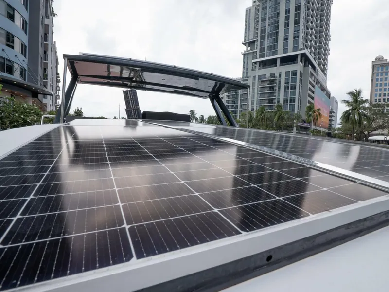 Slide: The Image of Alva OE 54  Coach Roof Solar Panels Ocean Eco 54 coach roof with integrated solar panels - 5603827