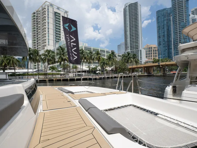 Slide: The Image of Alva OE 54 Bow Trampolines Ocean Eco 54 bow trampolines between twin hulls - 5603838