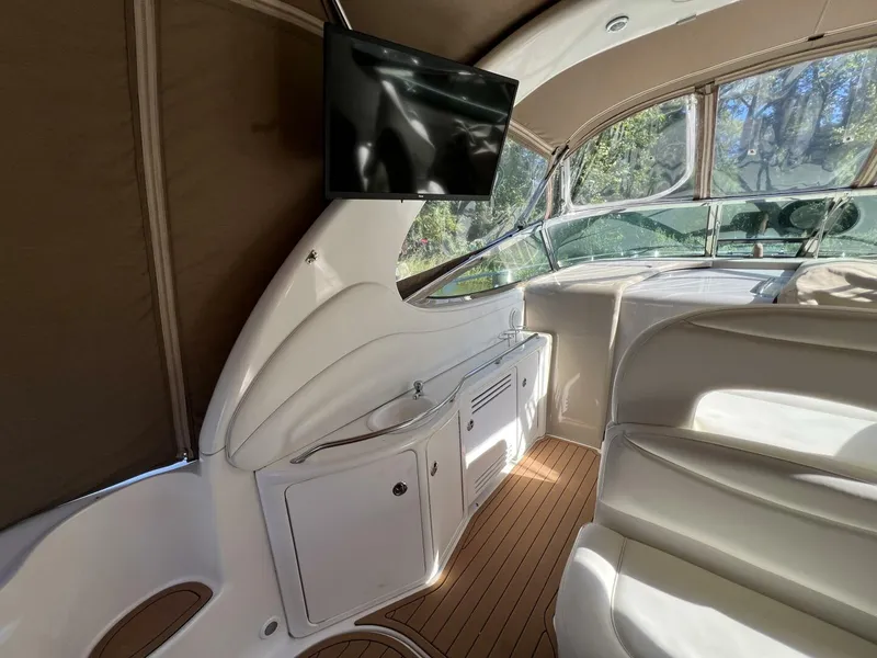 Slide: The Image of 2002 Sea Ray 360 Sundancer Port side Wet Bar and TV - 5645766