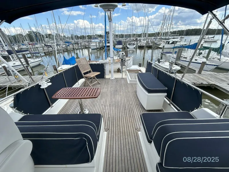 Slide: The Image of 42' Grand Banks flybridge aft - 5614216