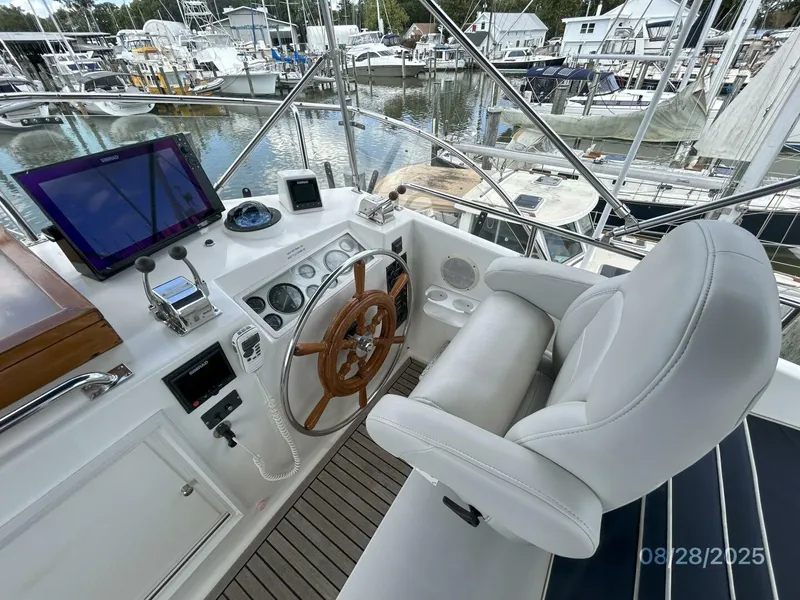 Slide: The Image of 42' Grand Banks flybridge helm1 - 5614219