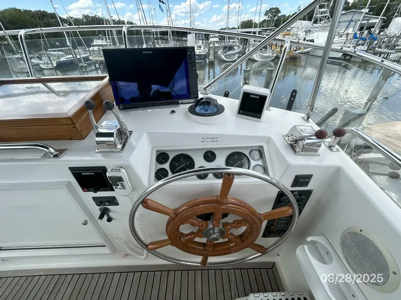 Slide: The Image of 42' Grand Banks flybridge helm2 - 5614220