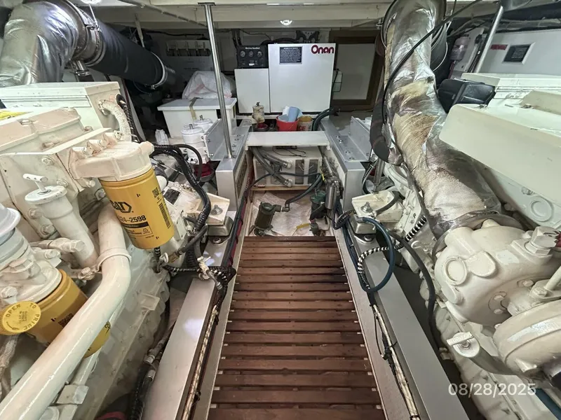 Slide: The Image of 42' Grand Banks engine room aft - 5614213