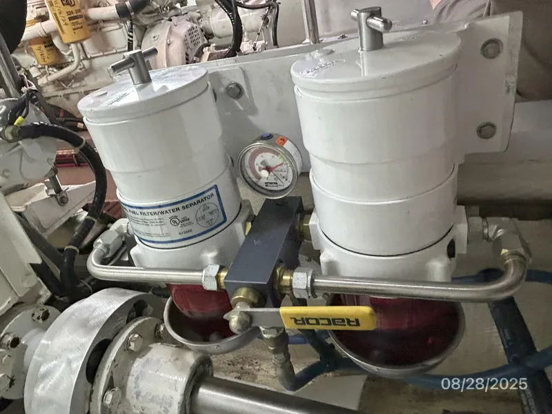 Slide: The Image of 42' Grand Banks port Racor fuel filters - 5615590