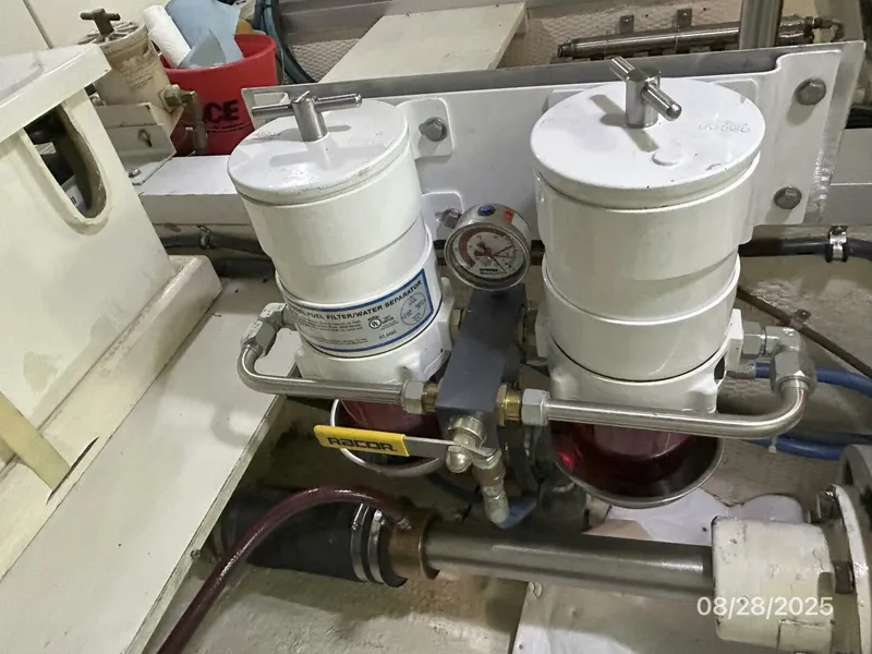 Slide: The Image of 42' Grand Banks starboard Racor fuel filters - 5615602