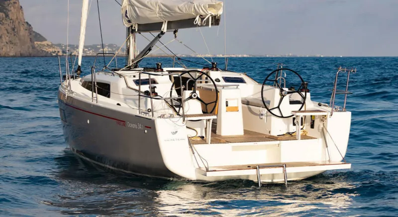 Slide: The Image of Beneteau Oceanis 34.1 Electric Transom at Mooring - 5609090