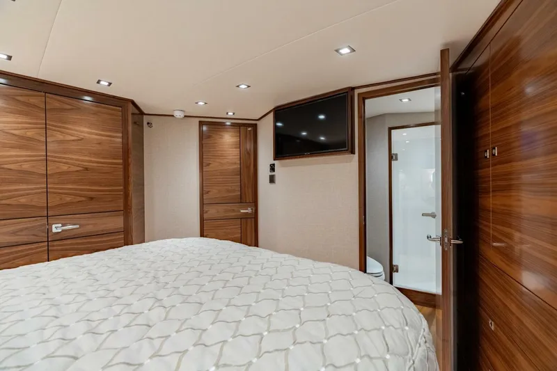 Slide: The Image of Viking68 Convertible - Master Stateroom 2026 Viking 68 Convertible - 5609402