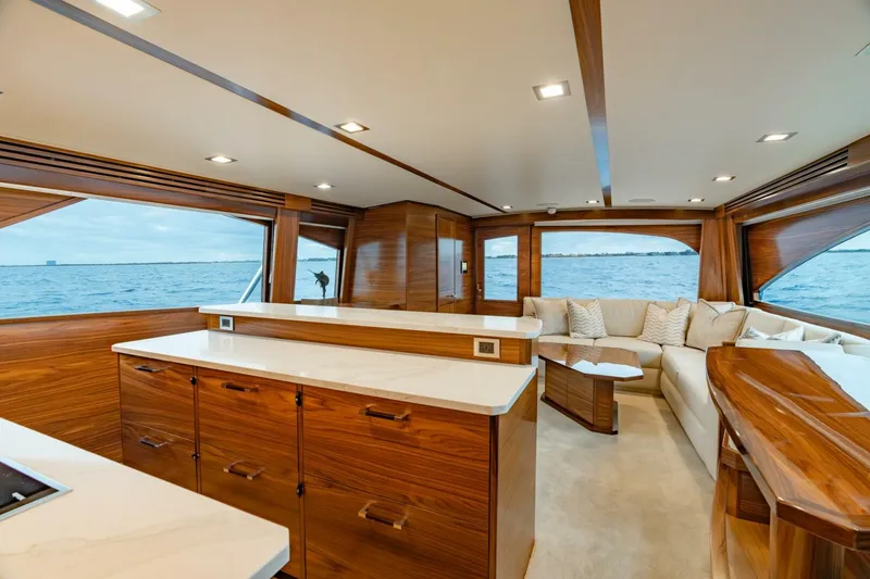 Slide: The Image of Viking 68 Convertible - Galley and Salon 2026 Viking 68 Convertible - 5609439
