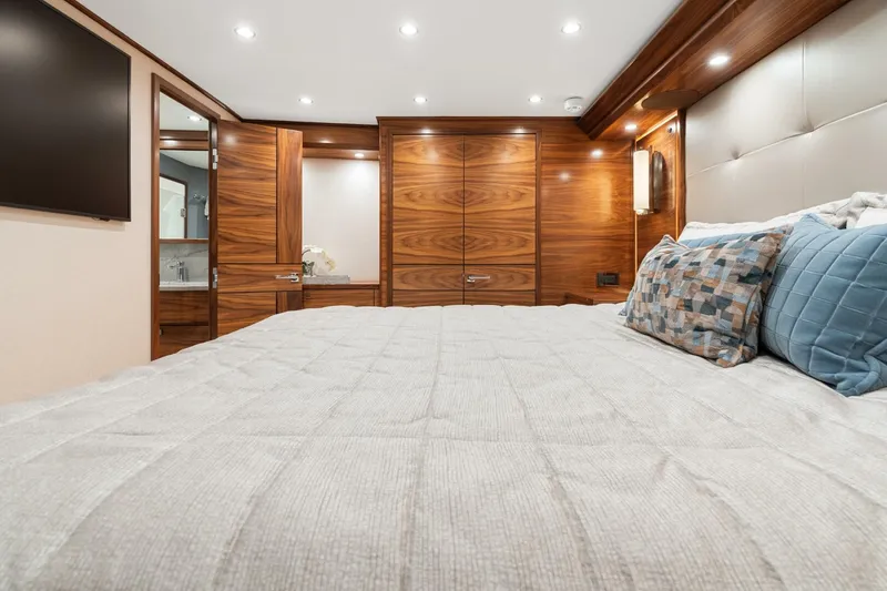 Slide: The Image of Viking 74 Convertible - Master Stateroom 2026 Viking 74 Convertible - 5610014