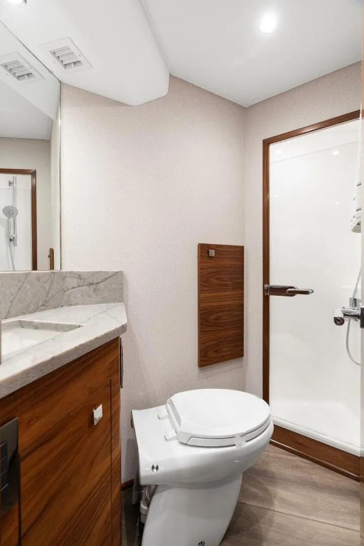 Slide: The Image of Viking 74 Convertible - Ensuite head 2026 Viking 74 Convertible - 5610023