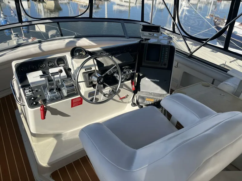 Slide: The Image of Carver 440 Aft Cabin Helm Station - 5733454