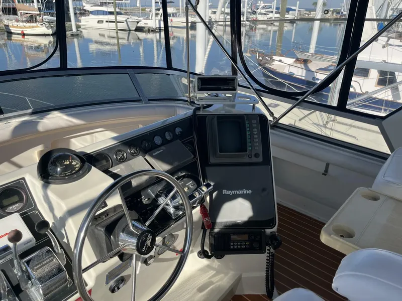 Slide: The Image of Carver 440 Aft Cabin Helm Station - 5733455
