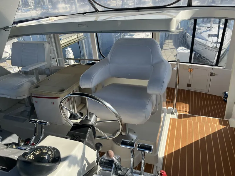 Slide: The Image of Carver 440 Aft Cabin Helm Chair - 5733462