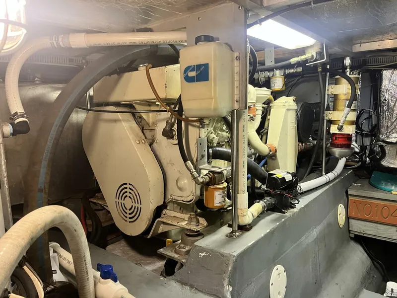 Slide: The Image of Carver 440 Aft Cabin Starboard Engine - 5898987