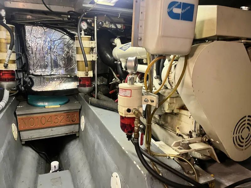 Slide: The Image of Carver 440 Aft Cabin Port Engine - 5898988