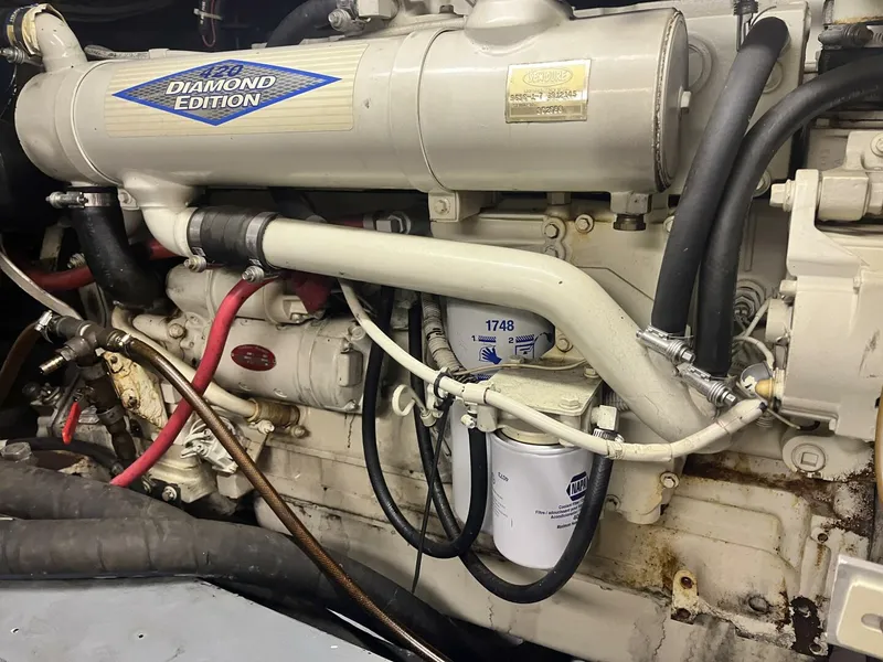 Slide: The Image of Carver 440 Aft Cabin Port Engine - 5898995