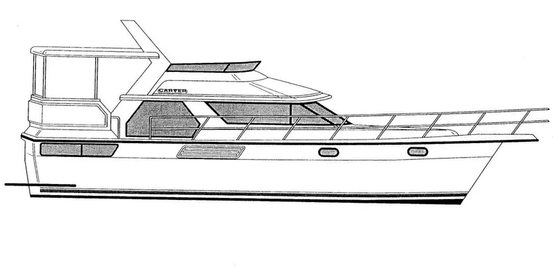 Slide: The Image of Carver 440 Aft Cabin Profile Drawing - 5629104