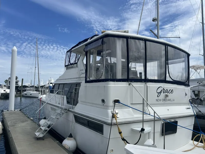 Slide: The Image of Carver 440 Aft Cabin Port Transom - 5625879