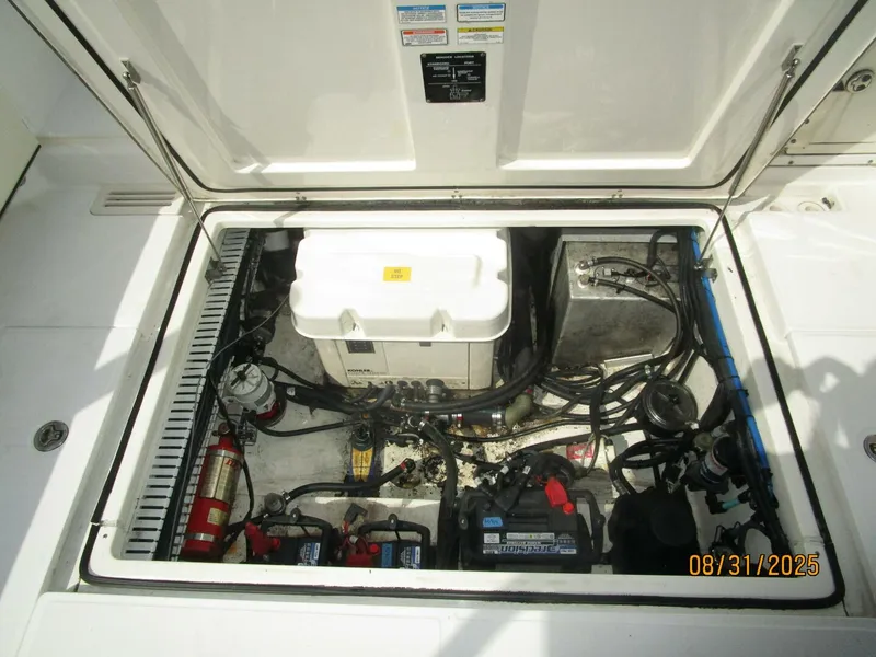 Slide: The Image of 31' Boston Whaler generator compartment access - 5623975