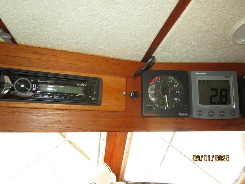 Slide: The Image of 40' Nauticat pilothouse overhead electronics1 - 5626043