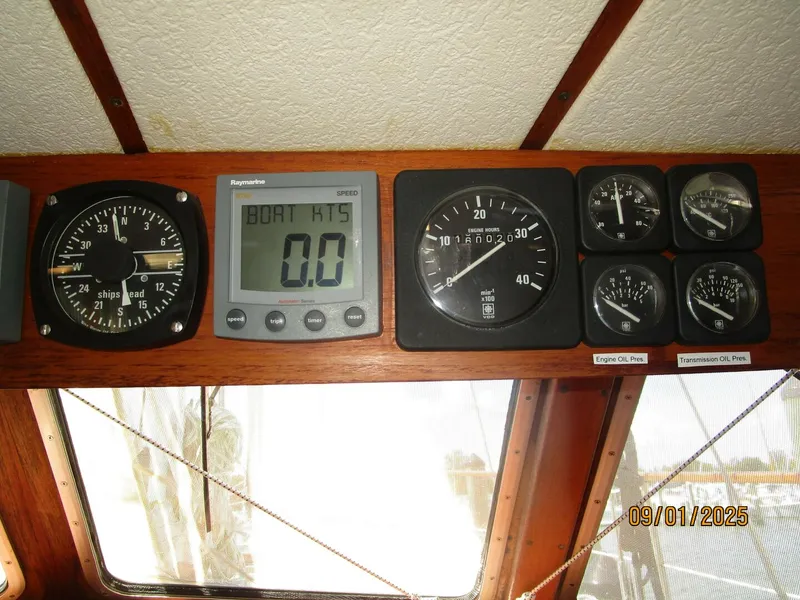 Slide: The Image of 40' Nauticat pilothouse overhead electronics2 - 5626044