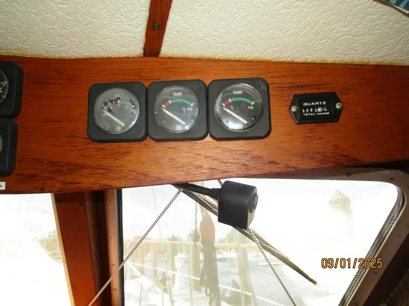 Slide: The Image of 40' Nauticat pilothouse overhead electronics3 - 5626042