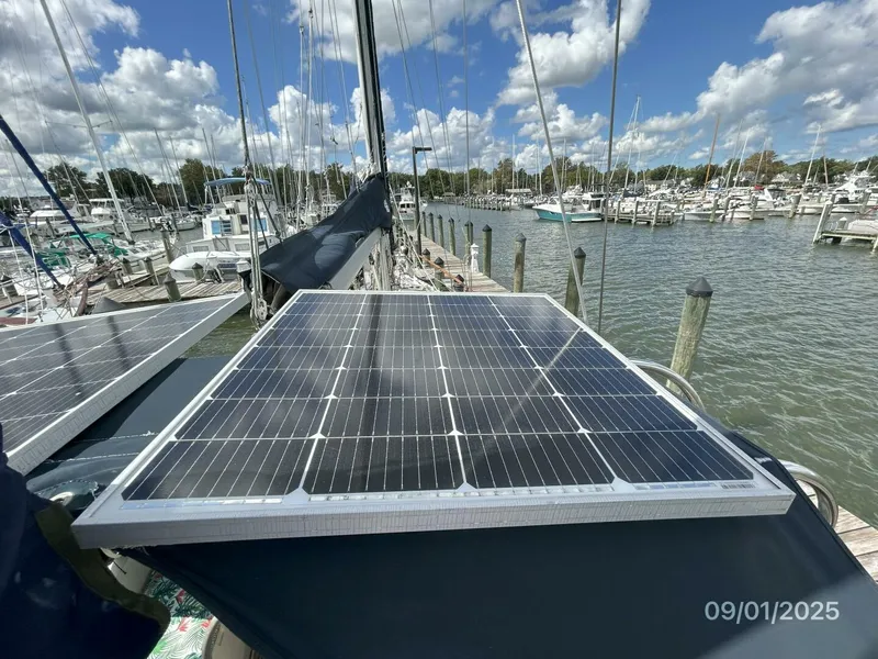 Slide: The Image of 40' Nauticat starboard forward solar panel - 5626071