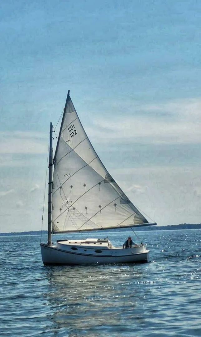 Slide: The Image of Classic 21' Catboat 1983 - 5637011