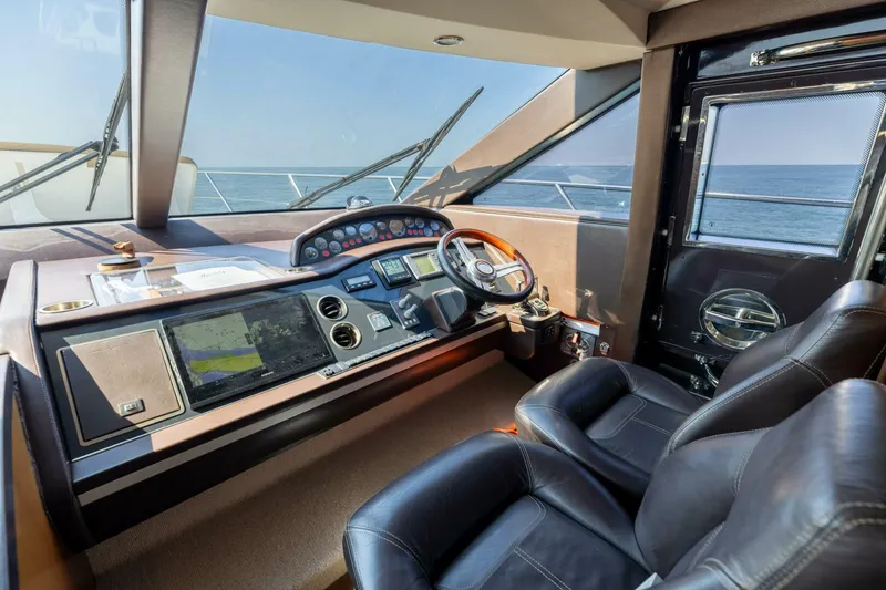 Slide: The Image of 2011 Princess 64 'Harbor Story' - Helm - 5664609