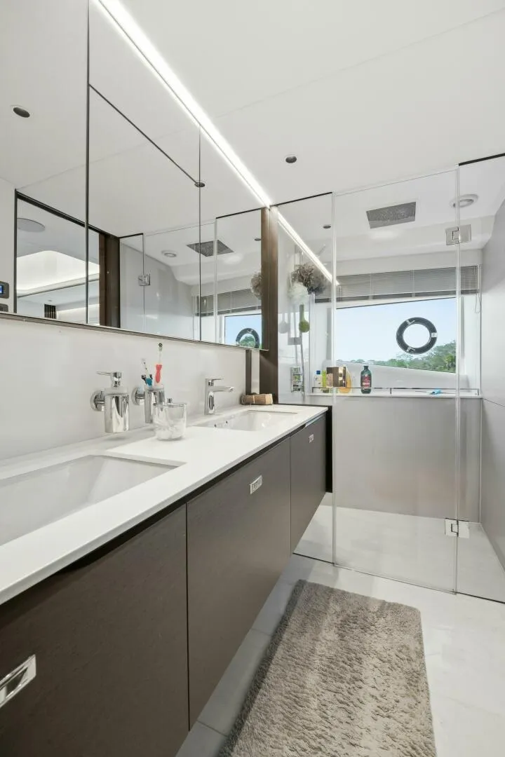 Slide: The Image of Princess Y95 JUST PERFECT - Master Stateroom Ensuite Head Main Deck 2025 Princess Y95 JUST PERFECT - 5842062